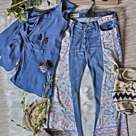 The “Willow” Jean | 7FAMK | Recycled Tapestry | Boho - Picture 4 of 13